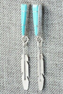 Turquoise & Sterling Silver Earrings - Terrence Panteah