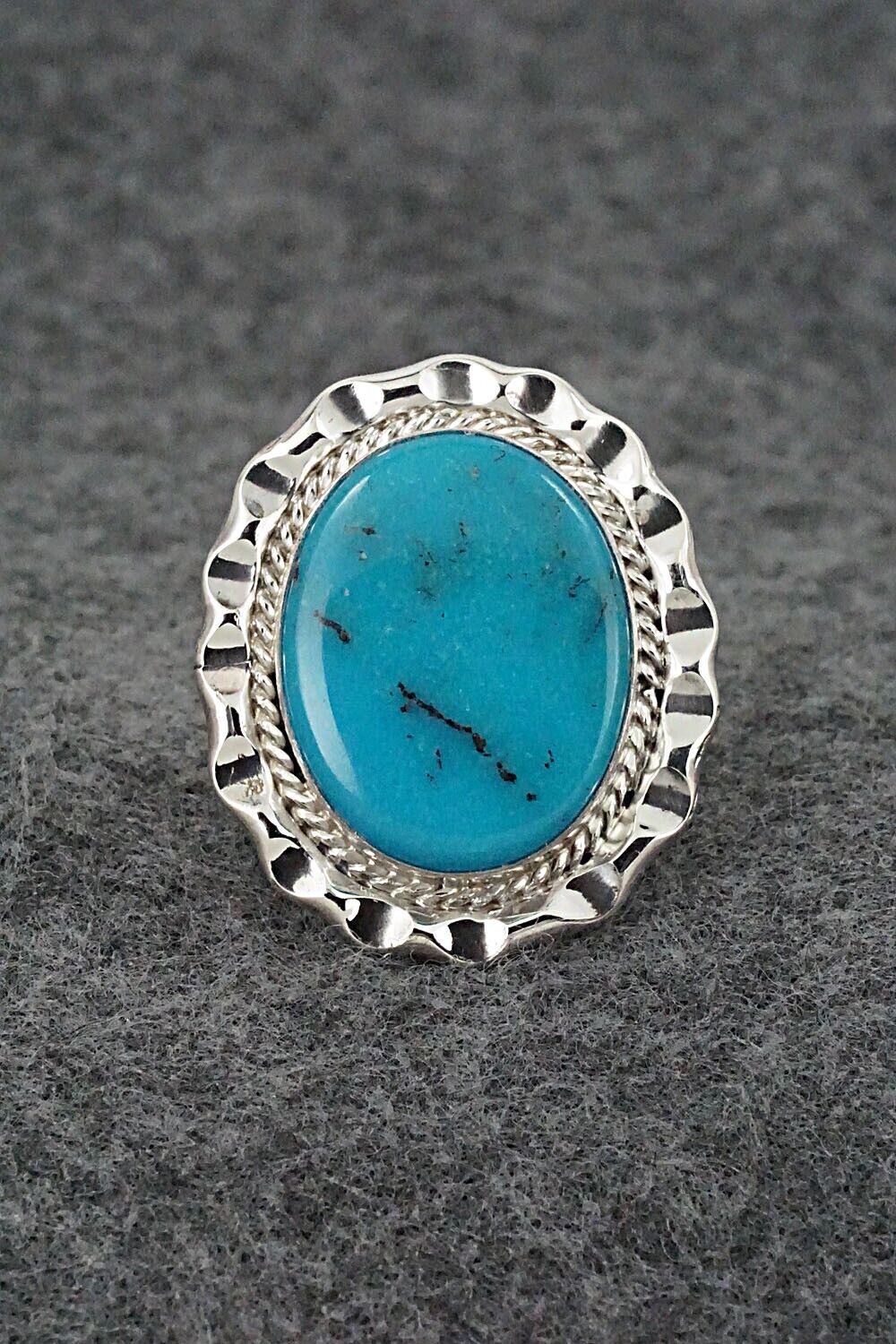 Turquoise & Sterling Silver Ring - Samuel Yellowhair - Size 5.5