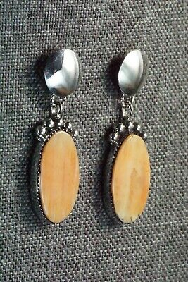 Spiny Oyster and Sterling Silver Earrings - Selina Warner