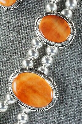 Spiny Oyster & Sterling Silver Necklace and Earrings - Richard Curley
