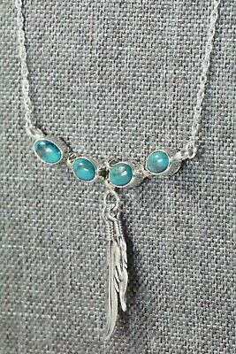 Navajo Turquoise & Sterling Silver Necklace - Verley Betone