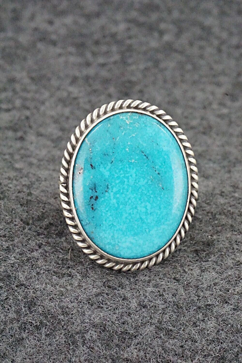 Turquoise & Sterling Silver Ring - Samuel Yellowhair - Size 7.5