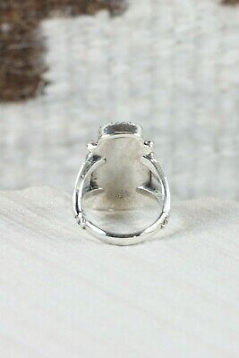 Navajo Turquoise and Sterling Silver Ring - Jeanette Saunders - Size 6.5 - High Lonesome Trading