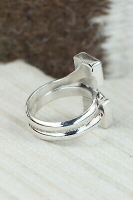 Turquoise & Sterling Silver Ring - Bobby Platero - Size 8