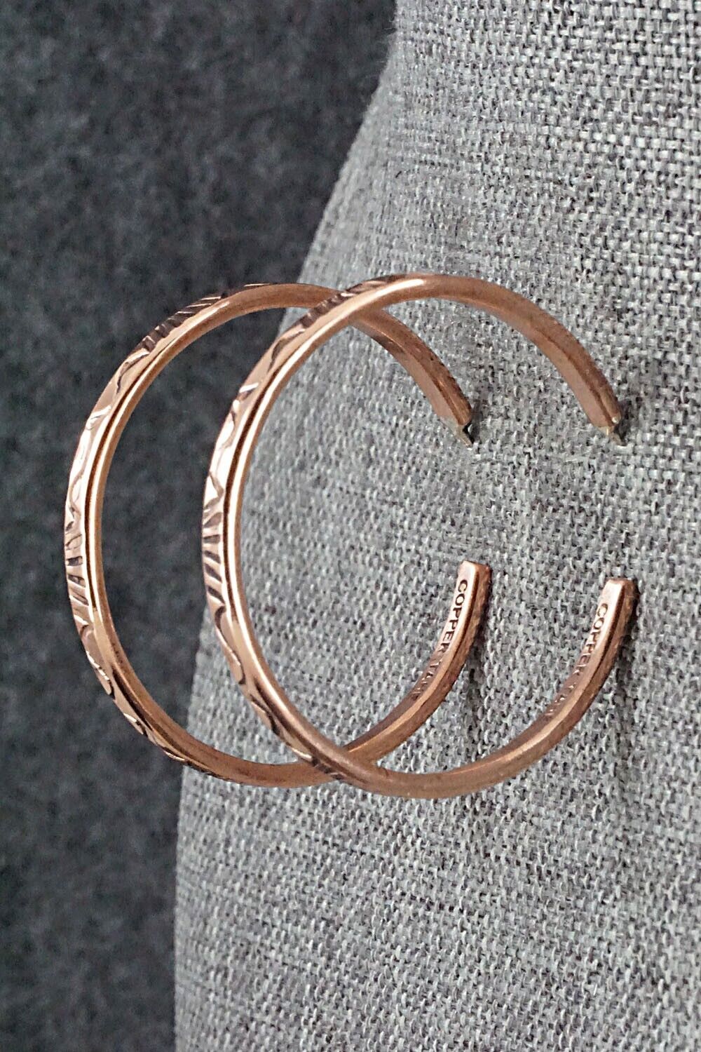 Copper Hoop Earrings - Elaine Tahe