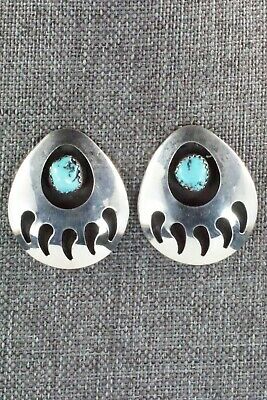 Turquoise & Sterling Silver Earrings - Virginia Long