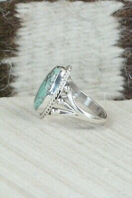 Turquoise & Sterling Silver Ring - Grace Kenneth - Size 6.75