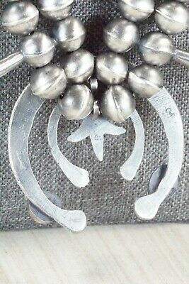 Turquoise & Sterling Silver Squash Blossom and Earrings - Gilbert Martin - High Lonesome Trading