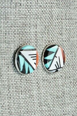 Multi Stone & Sterling Silver Earrings - Leif Esalio