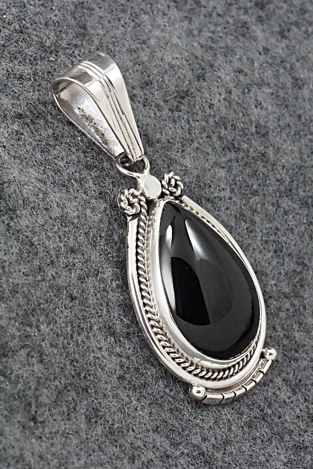 Onyx & Sterling Silver Pendant - Samuel Yellowhair