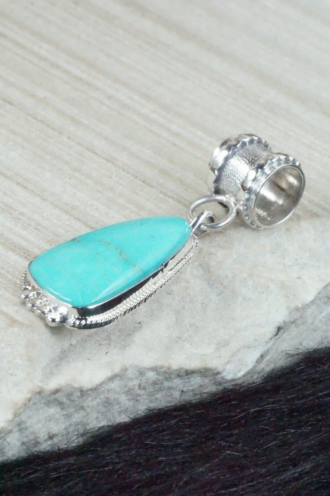 Turquoise & Sterling Silver Pendant - Sharon McCarthy