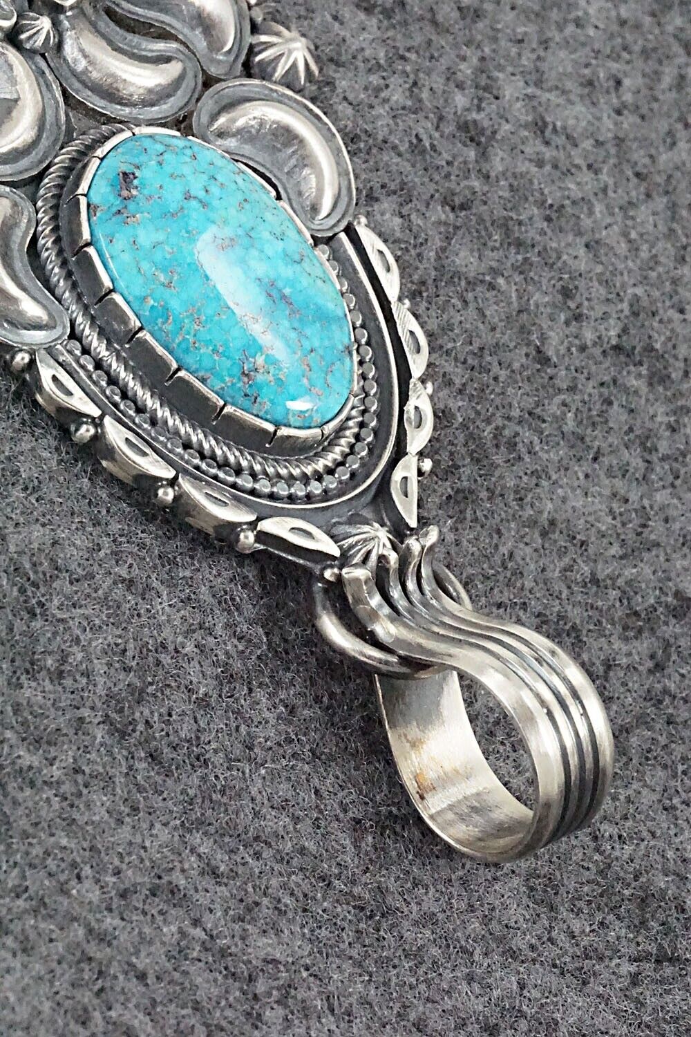 Turquoise and Sterling Silver Pendant - Derrick Gordon