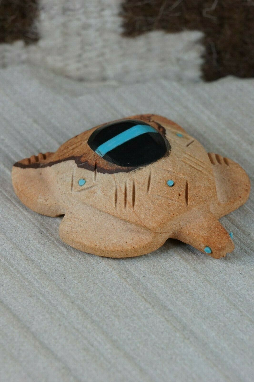 Turtle Zuni Fetish Carving - Brandon Phillips - High Lonesome Trading