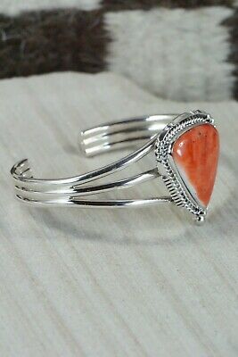 Navajo Spiny Oyster & Sterling Silver Bracelet - Daniel Benally