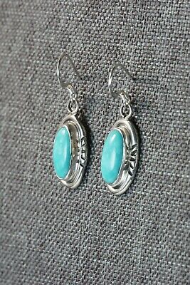 Navajo Turquoise & Sterling Silver Earrings - Jan Mariano