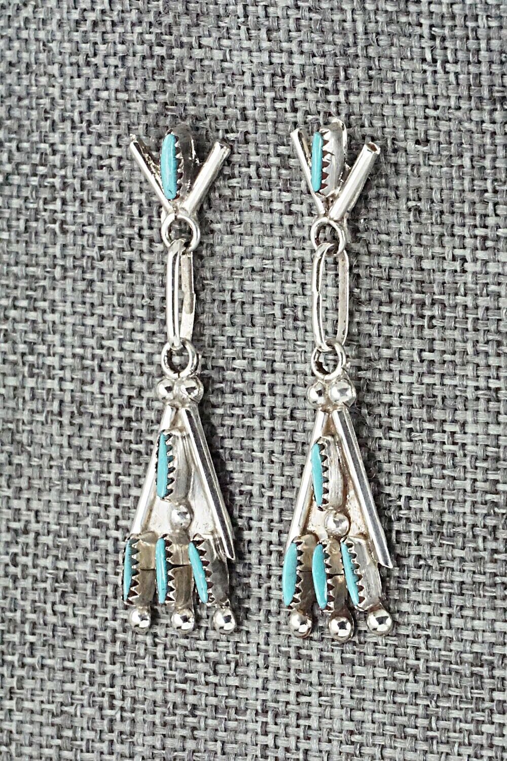 Turquoise & Sterling Silver Earrings - Rena Cachina