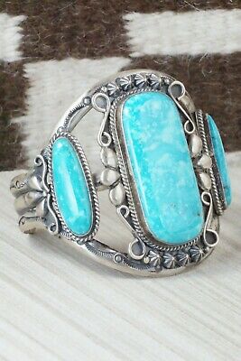 Turquoise & Sterling Silver Bracelet - Navajo