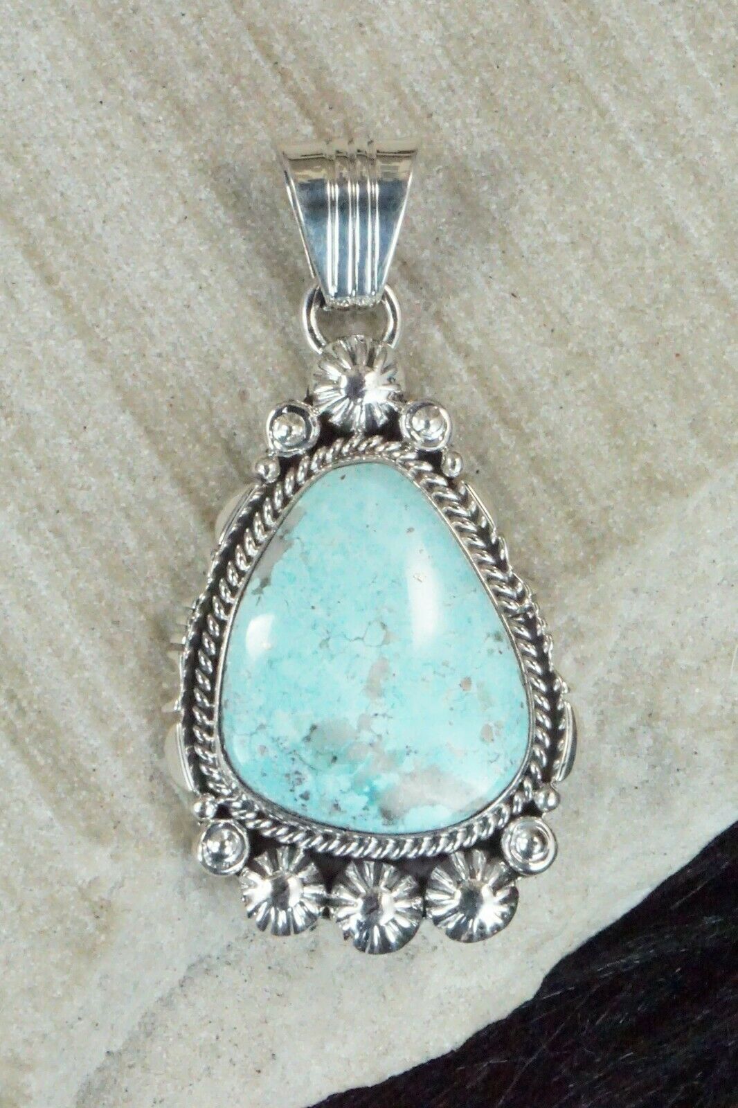Turquoise and Sterling Silver Pendant - Daniel Benally