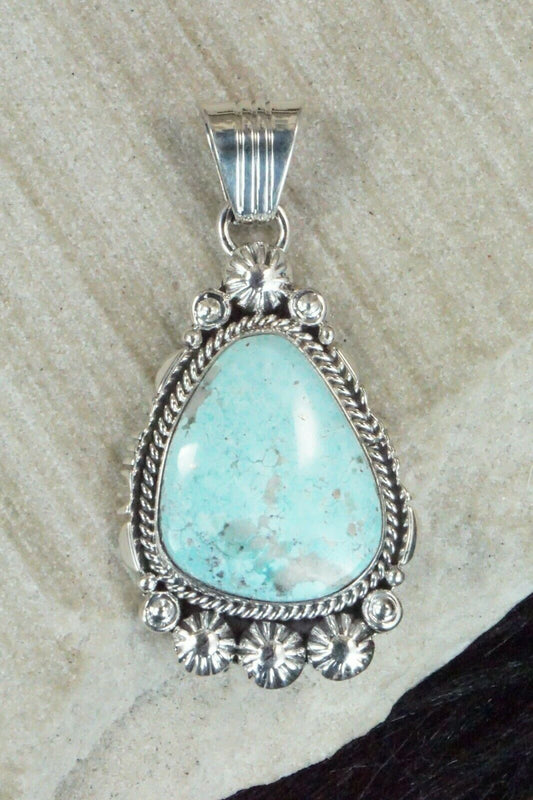 Turquoise and Sterling Silver Pendant - Daniel Benally