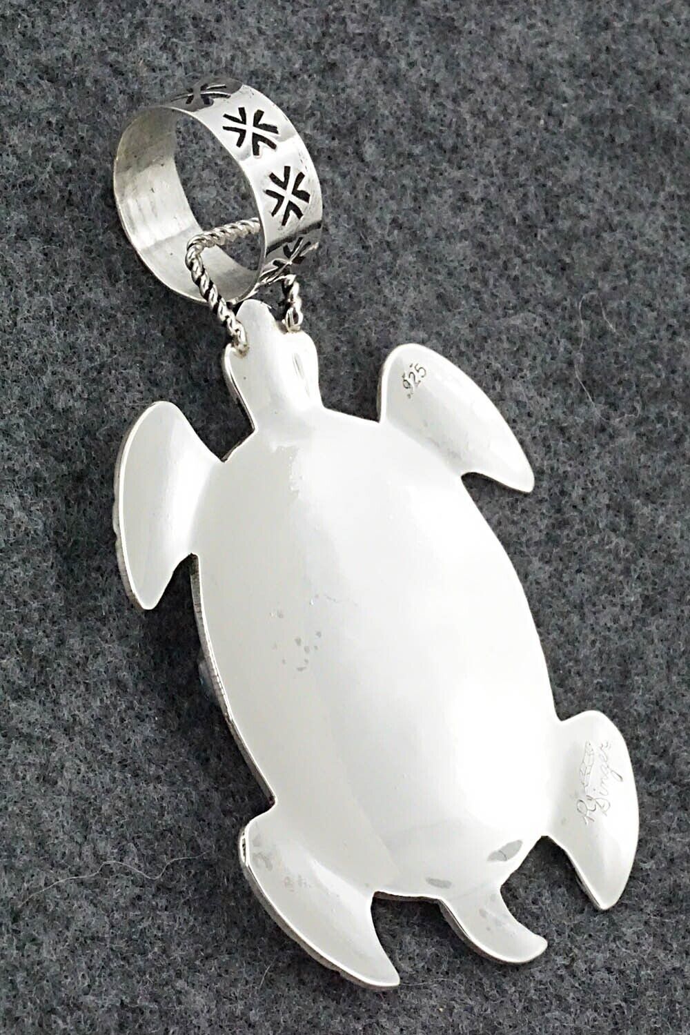 Turquoise & Sterling Silver Pendant - Richard Singer