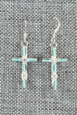 Turquoise & Sterling Silver Earrings - Diana Bellson