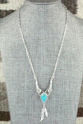 Turquoise & Sterling Silver Necklace - Lee Shorty