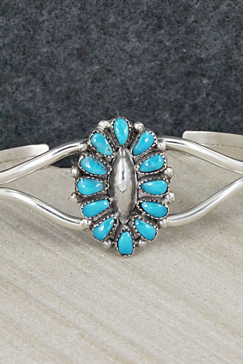 Turquoise & Sterling Silver Bracelet - MaryAnn Chavez