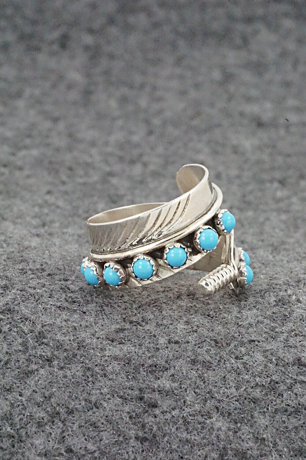 Turquoise & Sterling Silver Ring - Aaron Davis - Size 8
