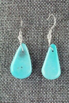 Turquoise & Sterling Silver Earrings - Navajo