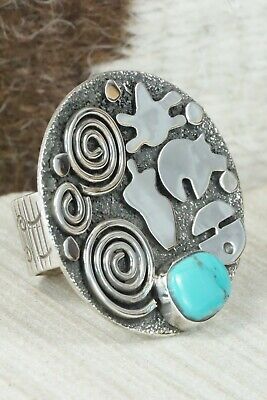 Turquoise & Sterling Silver Ring - Alex Sanchez - Size 7.25
