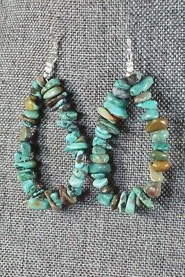 Navajo Turquoise and Sterling Silver Earrings - Native American