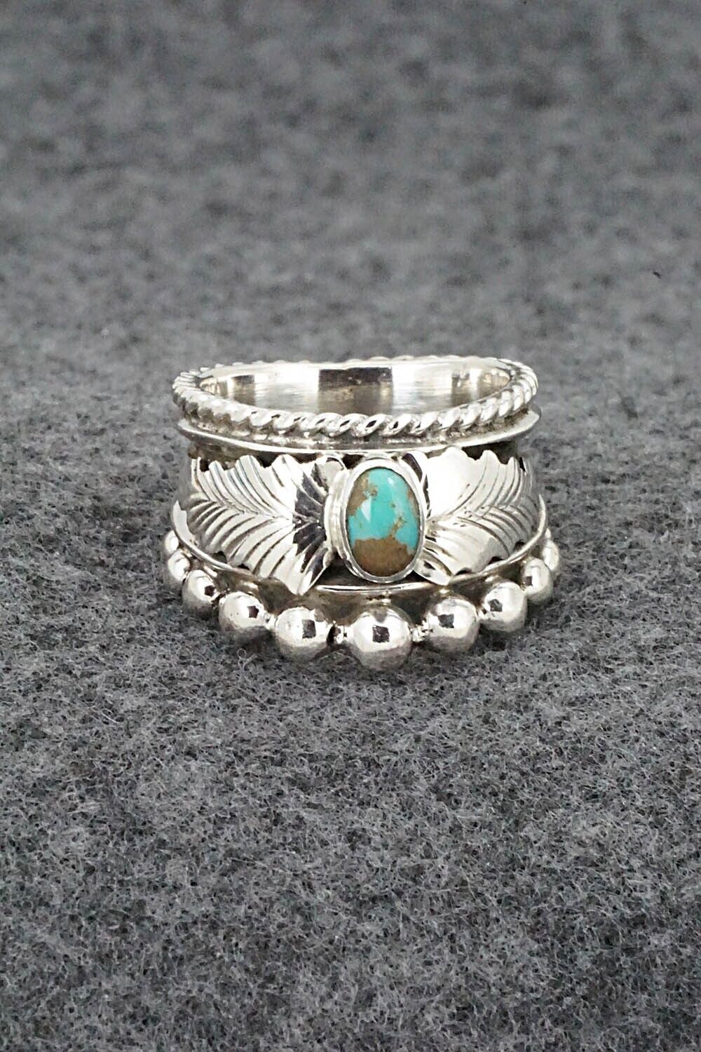 Turquoise & Sterling Silver Ring - Tom Lewis - Size 7