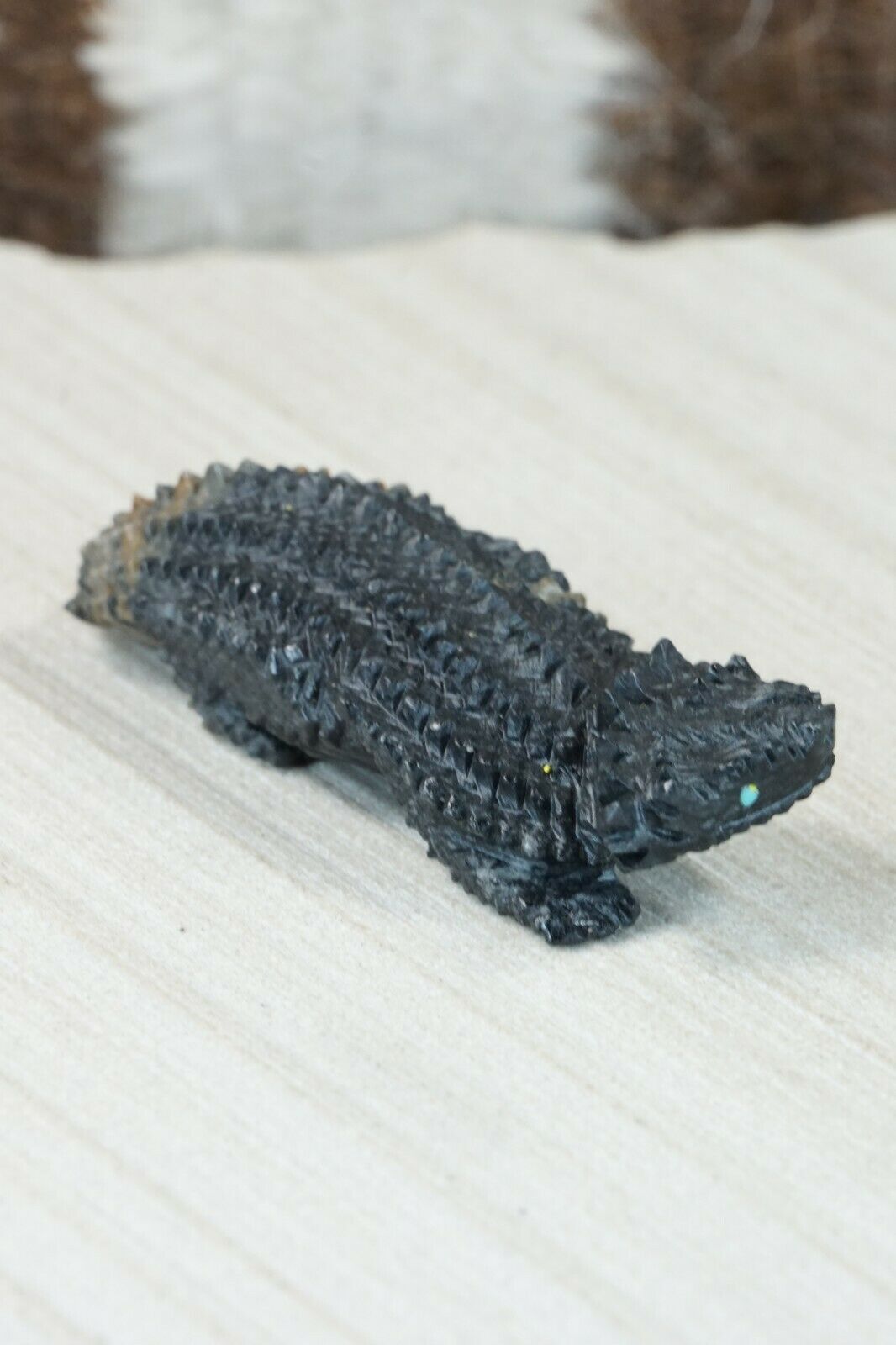 Horned Toad Zuni Fetish Carving - Alvin Haloo