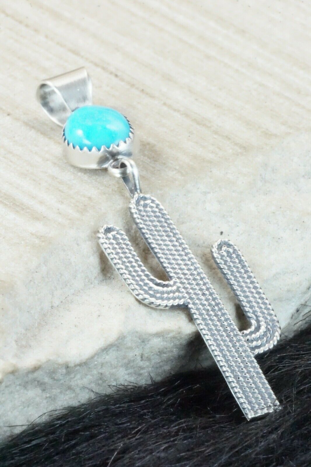 Turquoise and Sterling Silver Pendant - Annie Spencer