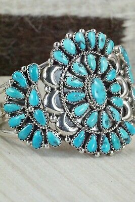 Turquoise and Sterling Silver Bracelet - Eunise Wilson