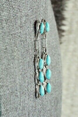 Turquoise & Sterling Silver Earrings - Kenneth Natewa