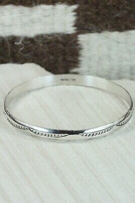 Navajo Sterling Silver Bangle - Elaine Tahe