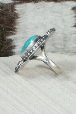 Turquoise & Sterling Silver Ring - Andrew Vandever - Size 5.5