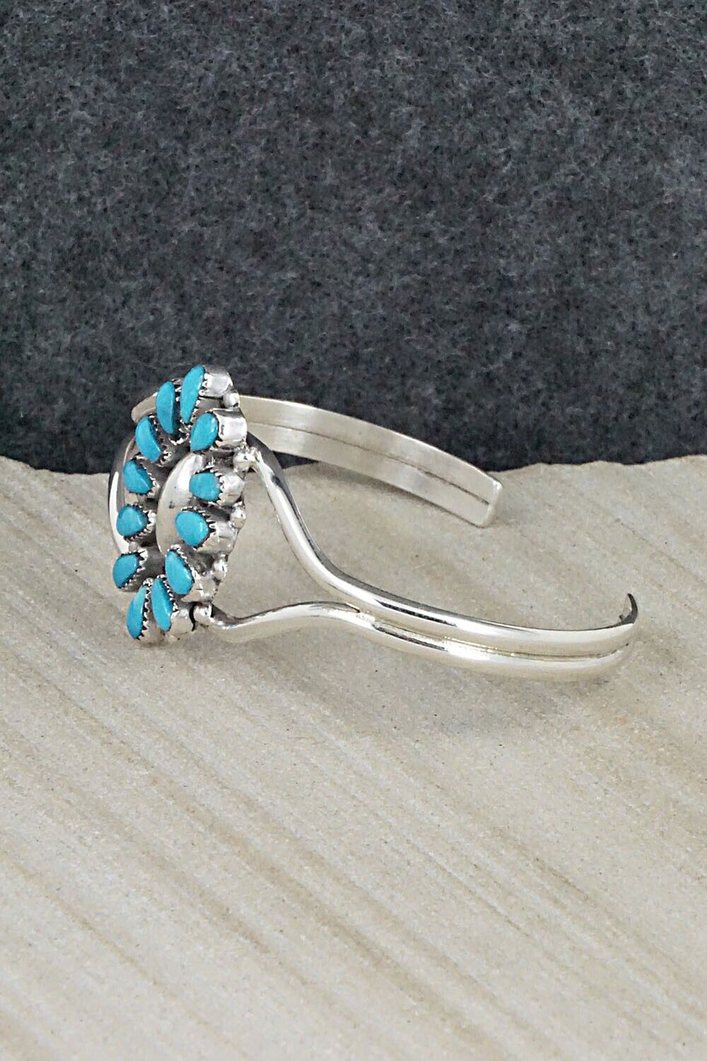 Turquoise & Sterling Silver Bracelet - MaryAnn Chavez