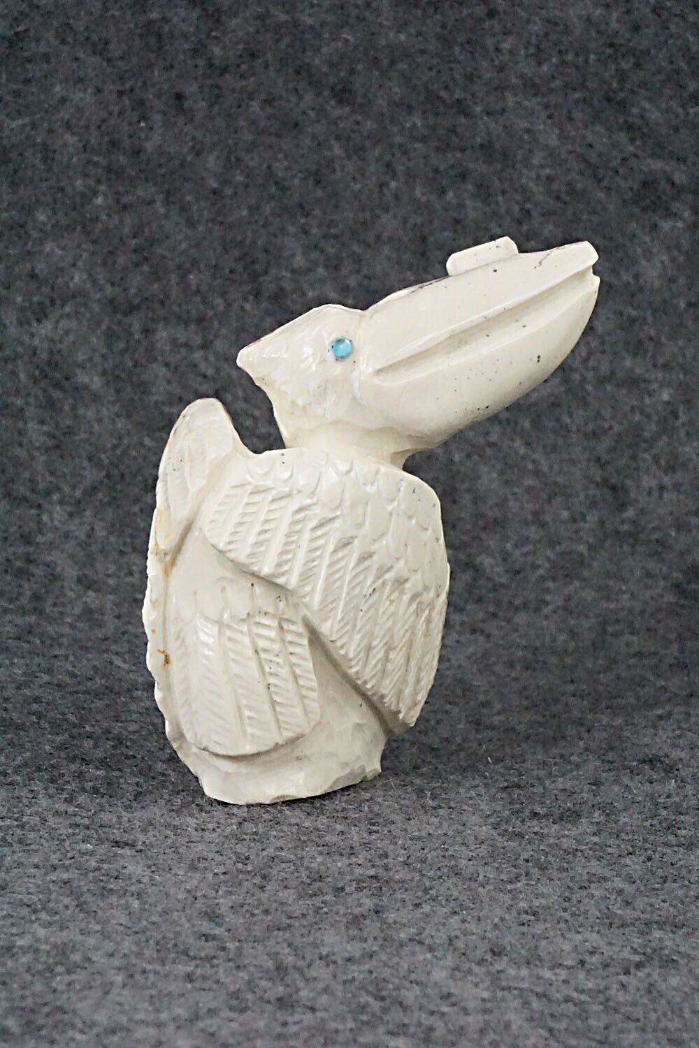 Pelican Zuni Fetish Carving - Derrick Kaamasee