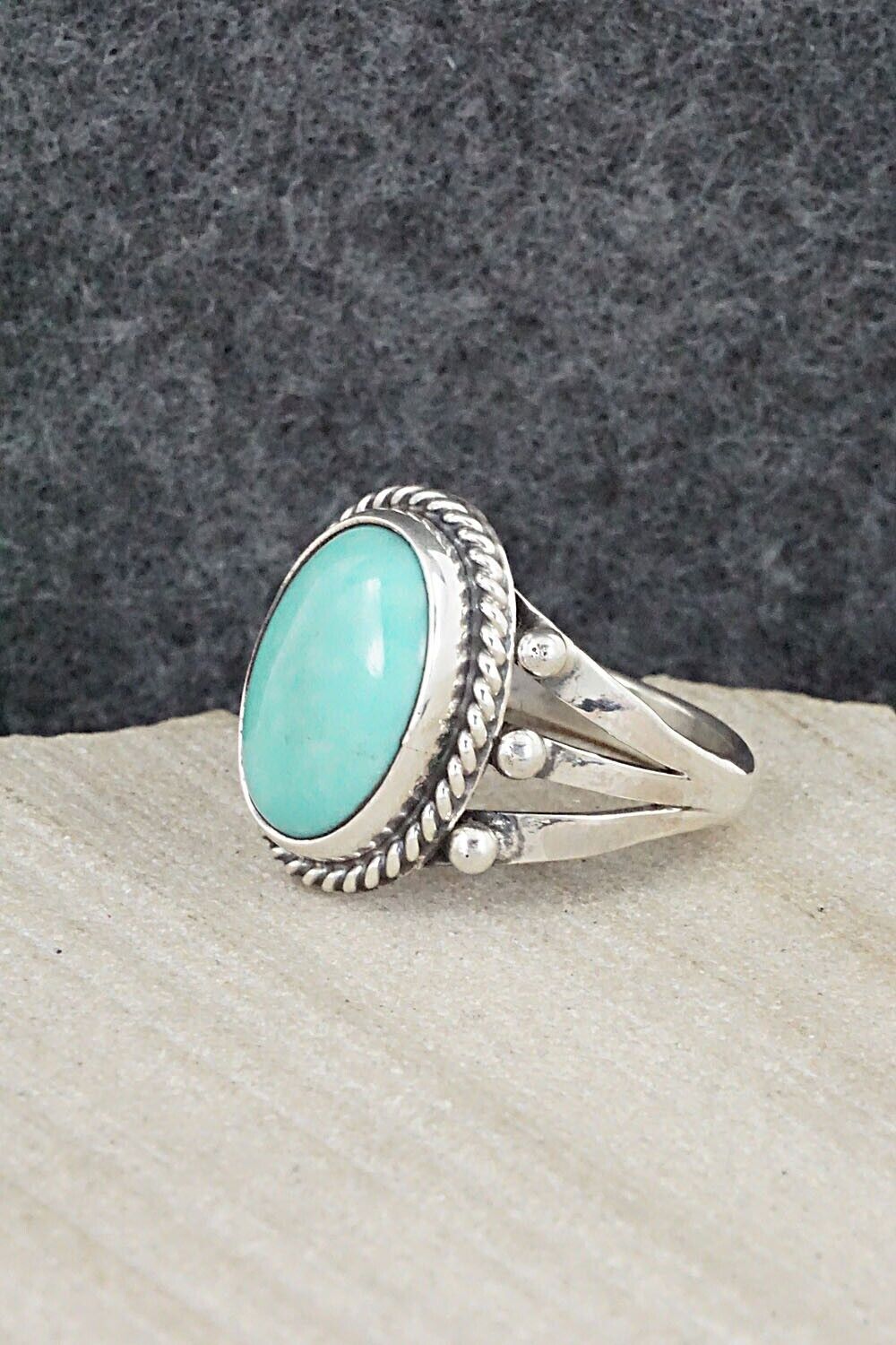 Turquoise & Sterling Silver Ring - Alice Rose Saunders - Size 6