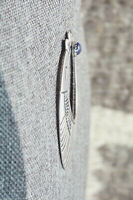 Navajo Lapis & Sterling Silver Earrings - Richard Singer