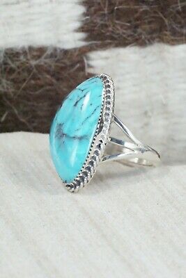 Turquoise & Sterling Silver Ring - Tom Dinesto - Size 8.75