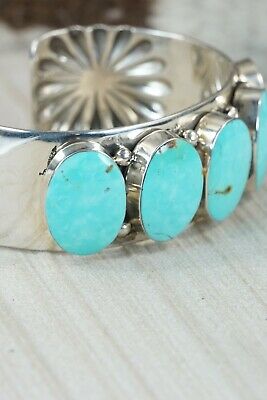 Navajo Turquoise & Sterling Silver Bracelet - Elvira Bill