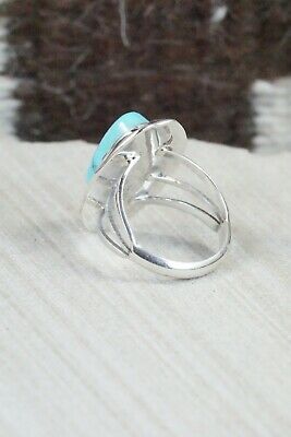 Turquoise & Sterling Silver Ring - Samuel Yellowhair - 8.5