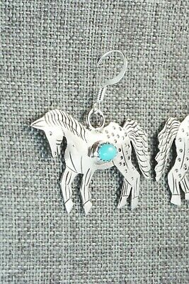 Turquoise & Sterling Silver Earrings - Louise Yazzie