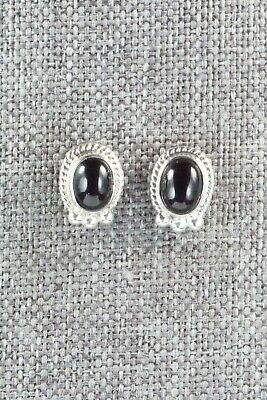 Onyx & Sterling Silver Earrings - Sharon McCarthy