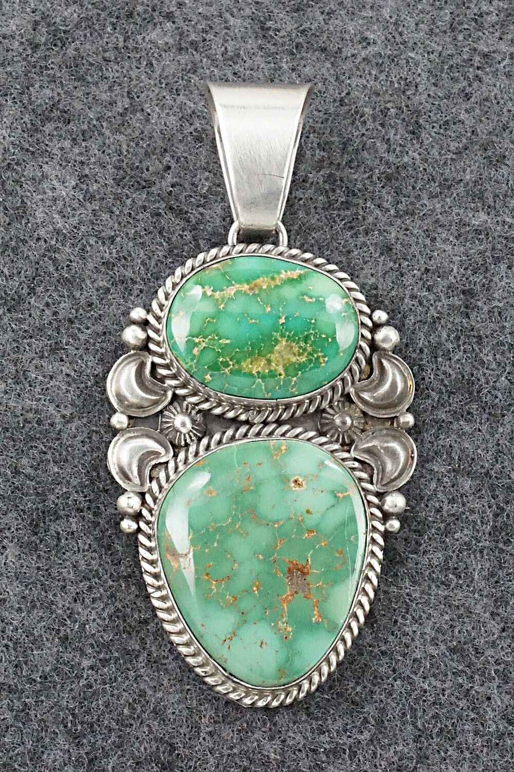 Turquoise and Sterling Silver Pendant - Derrick Gordon