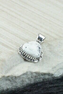 White Buffalo & Sterling Silver Pendant - Alvin Joe
