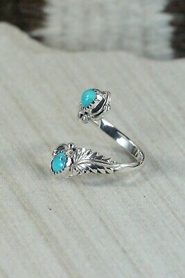 Navajo Turquoise and Sterling Silver Ring - Etta Belin - Size 8
